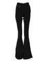 Dsquared² Black Polyester High Waisted Flared Pants